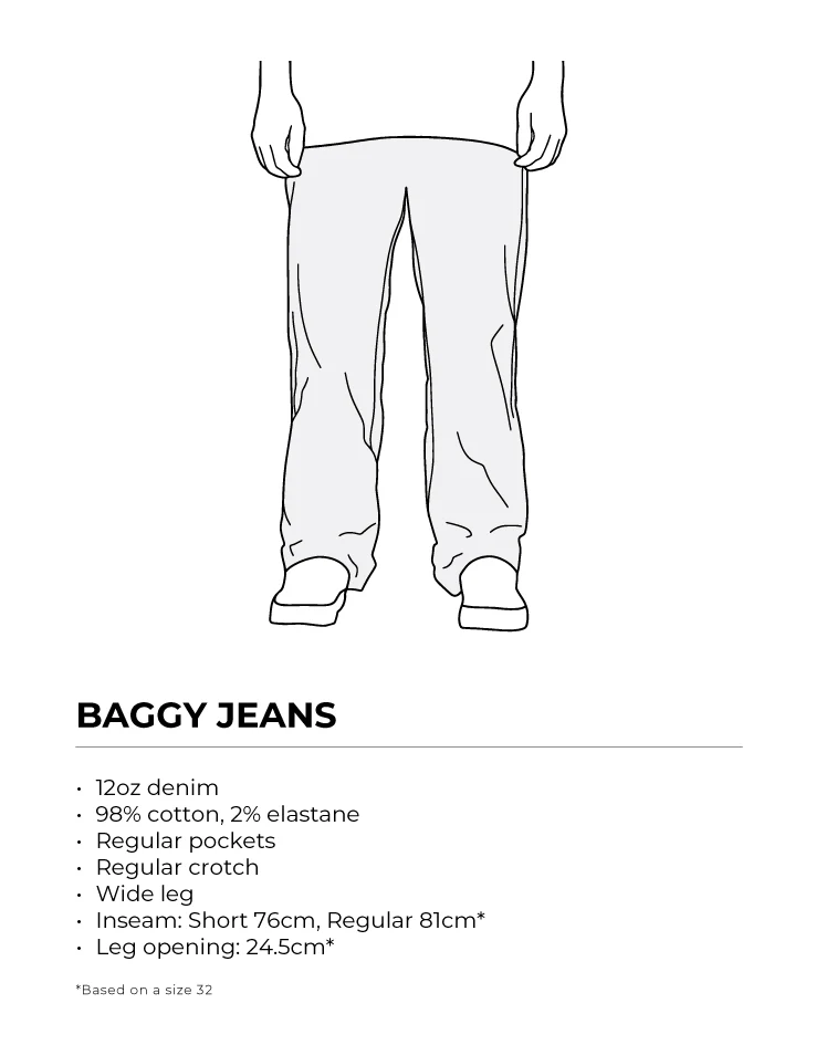 Route One Baggy Denim Jeans - Raw - Image 12