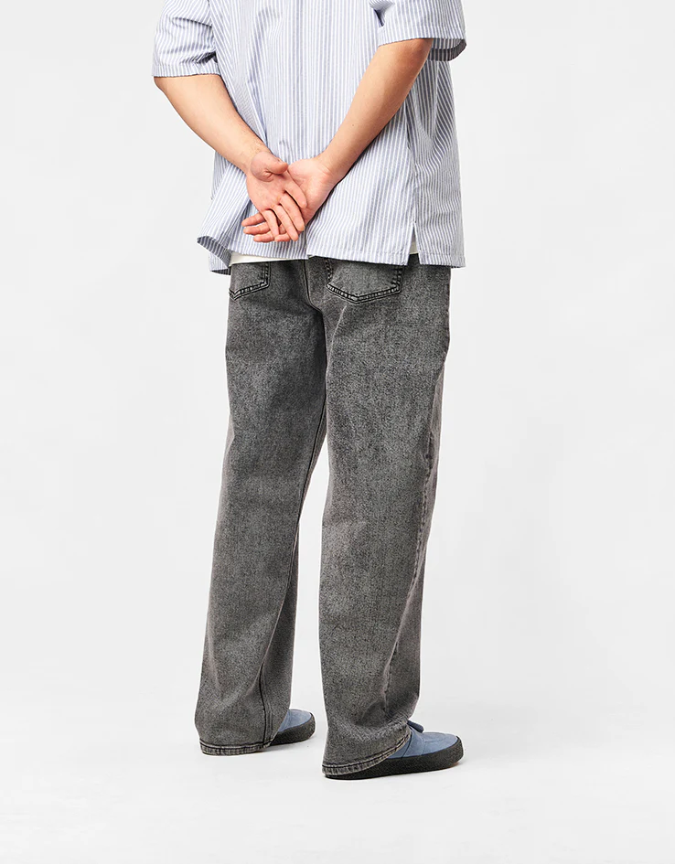 Route One Baggy Denim Jeans - Slate Grey - Image 3