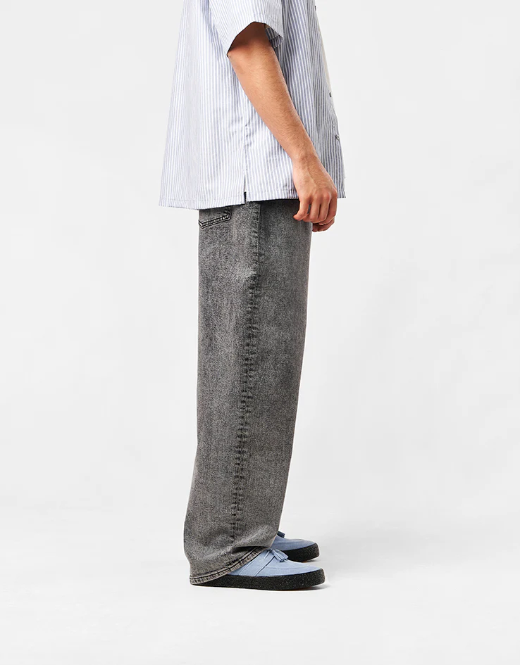Route One Baggy Denim Jeans - Slate Grey - Image 4
