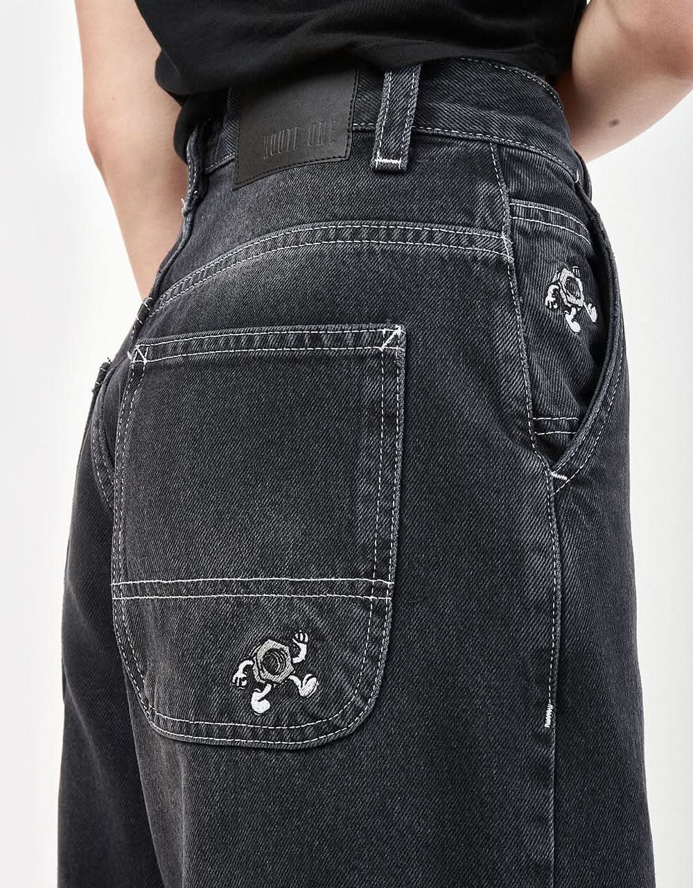 Route One Baggy Jorts XL - Washed Black - Image 7