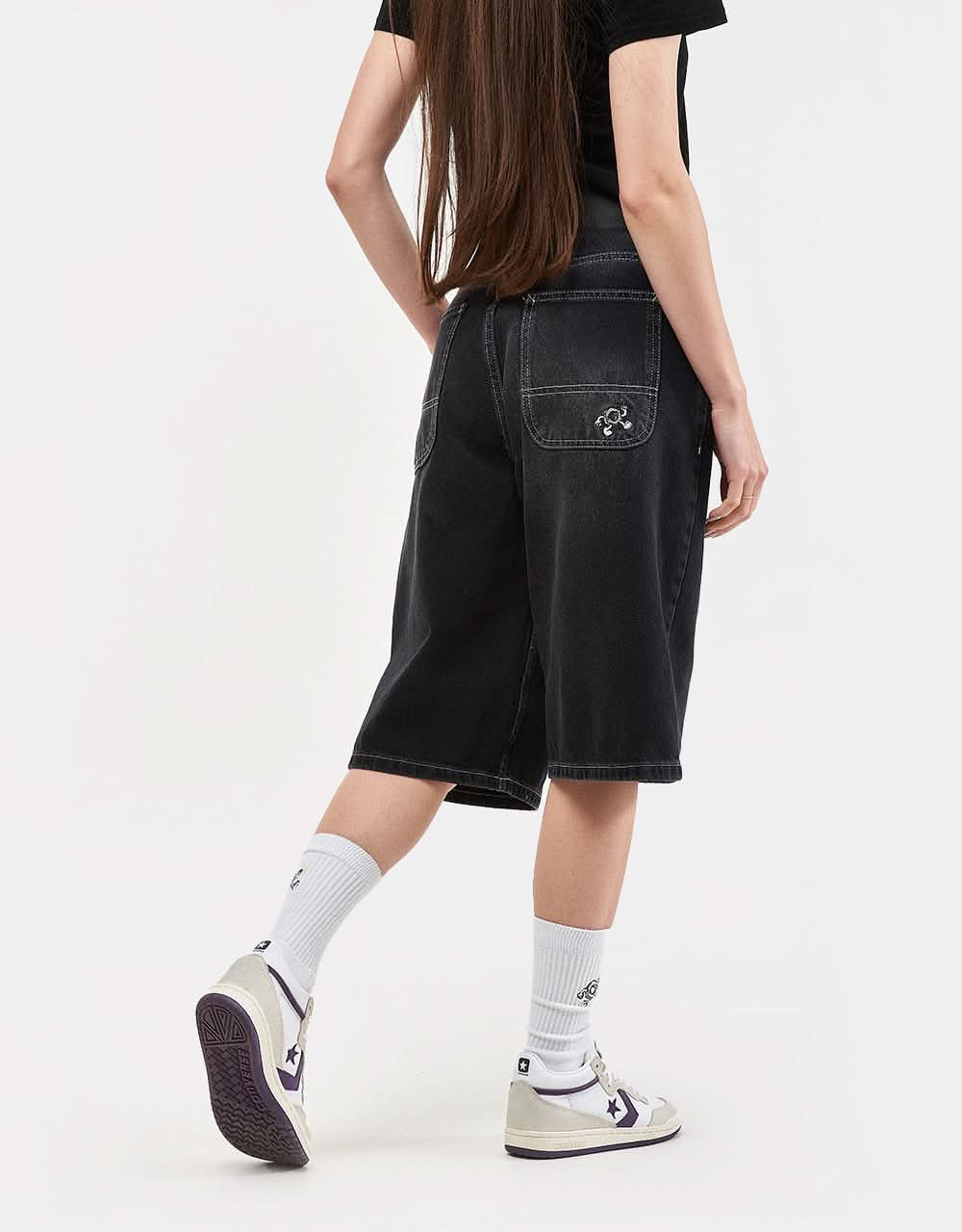 Route One Baggy Jorts XL - Washed Black - Image 9