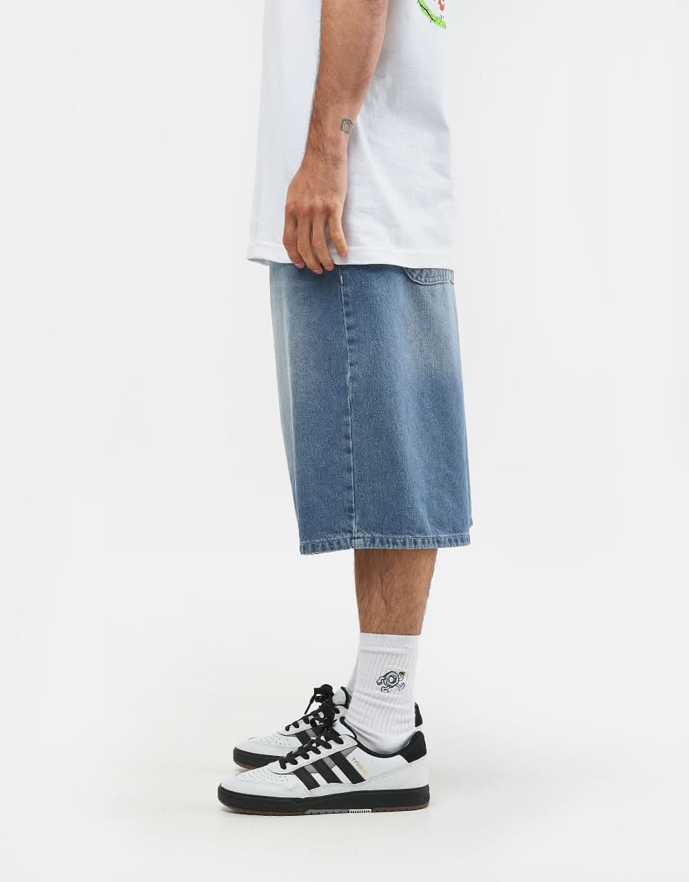 Route One Baggy Jorts XL - Washed Blue - Image 4
