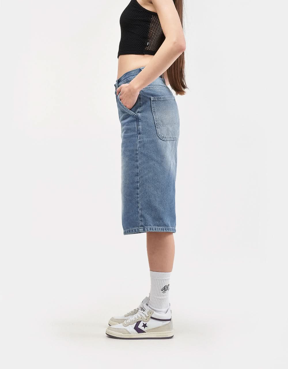 Route One Baggy Jorts XL - Washed Blue - Image 7