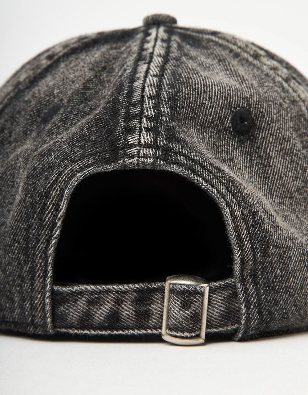 Route One Barbed Bleached Denim Dad Cap - Black Denim - Image 3