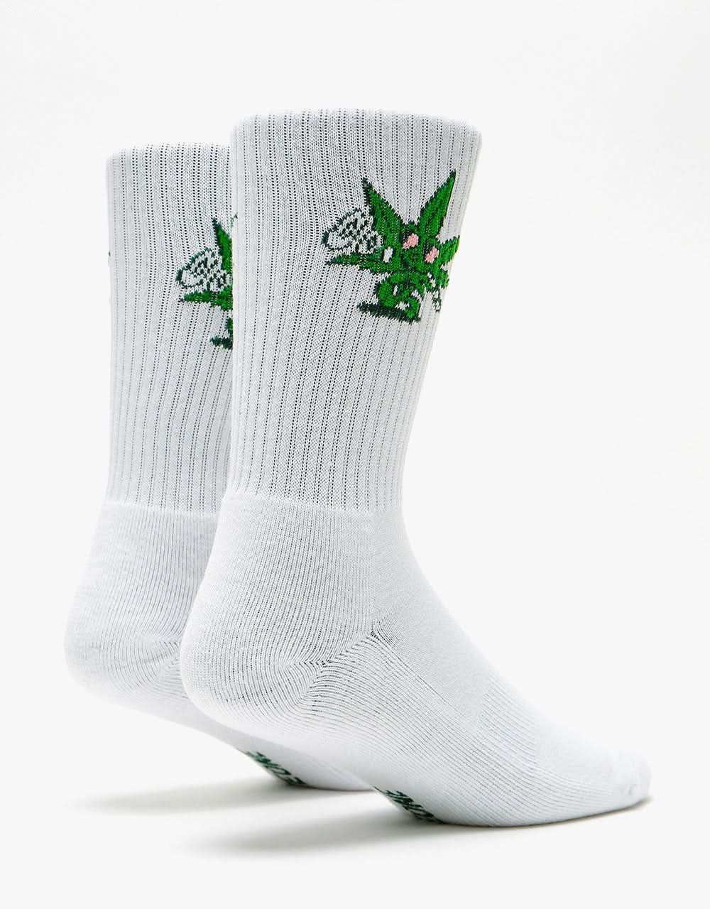 Route One Best Bud Crew Socks - White - Image 3