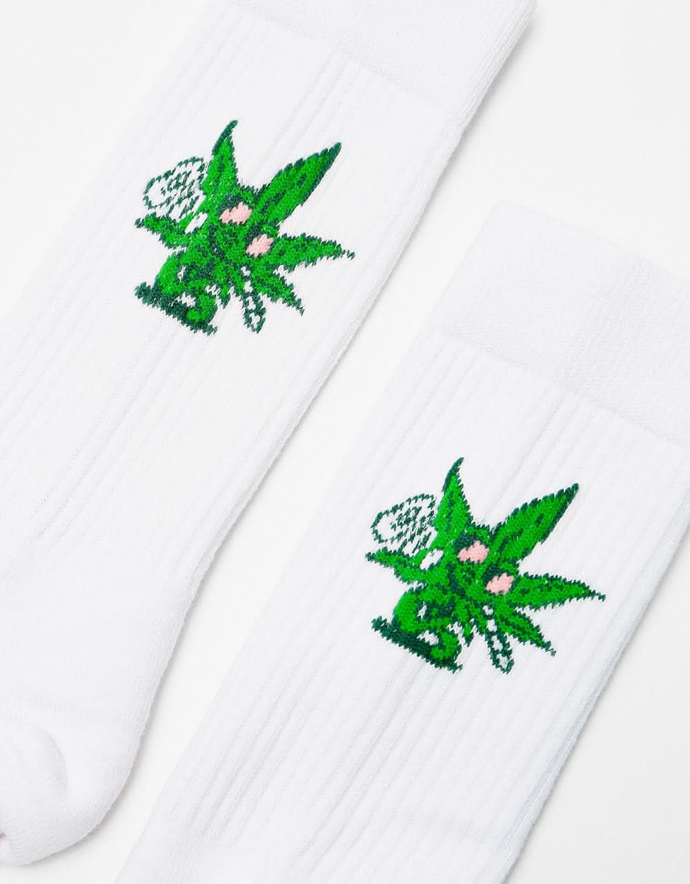 Route One Best Bud Crew Socks - White - Image 5