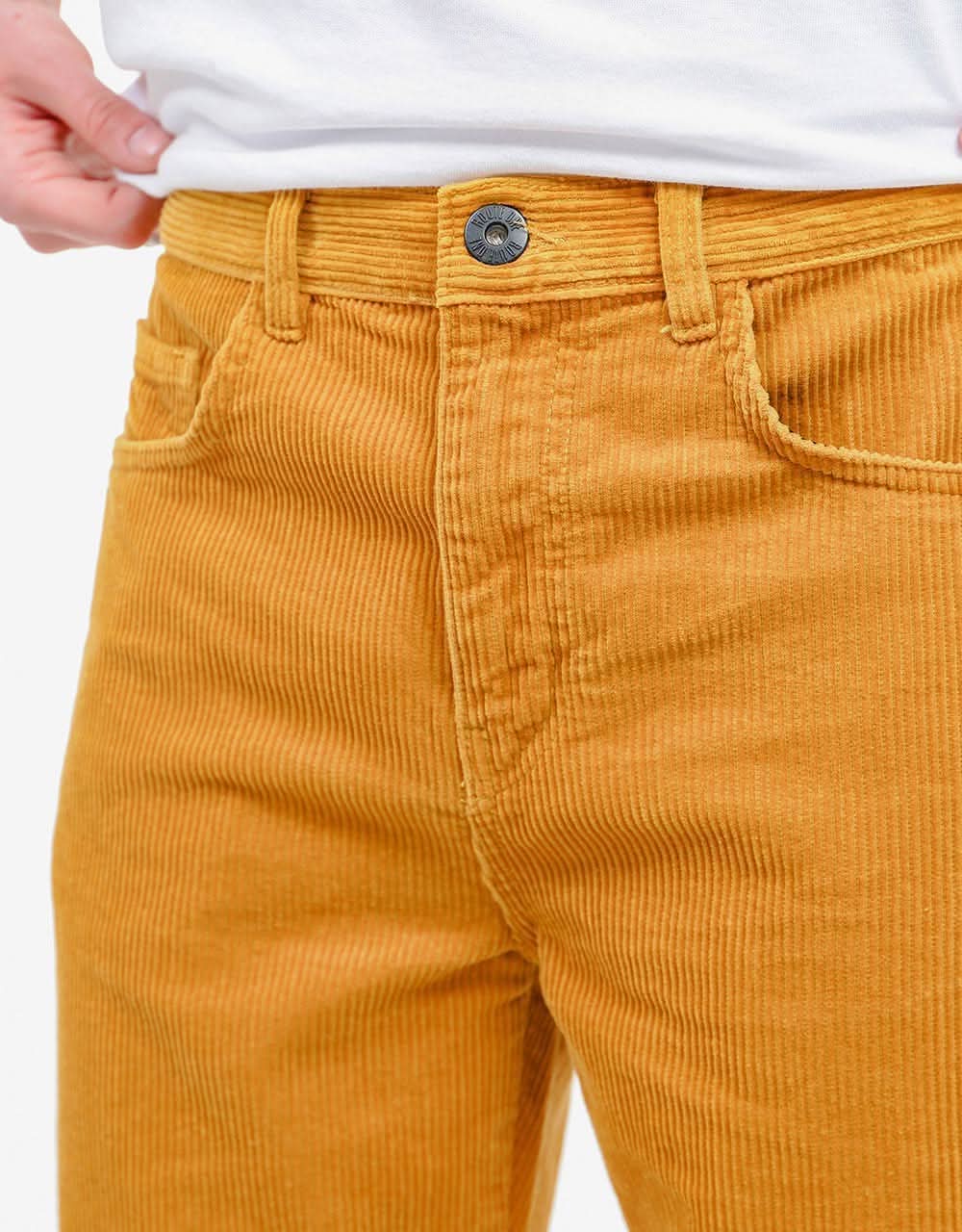 Route One Big Wale Cord Carpenter Shorts - Mustard - Image 4