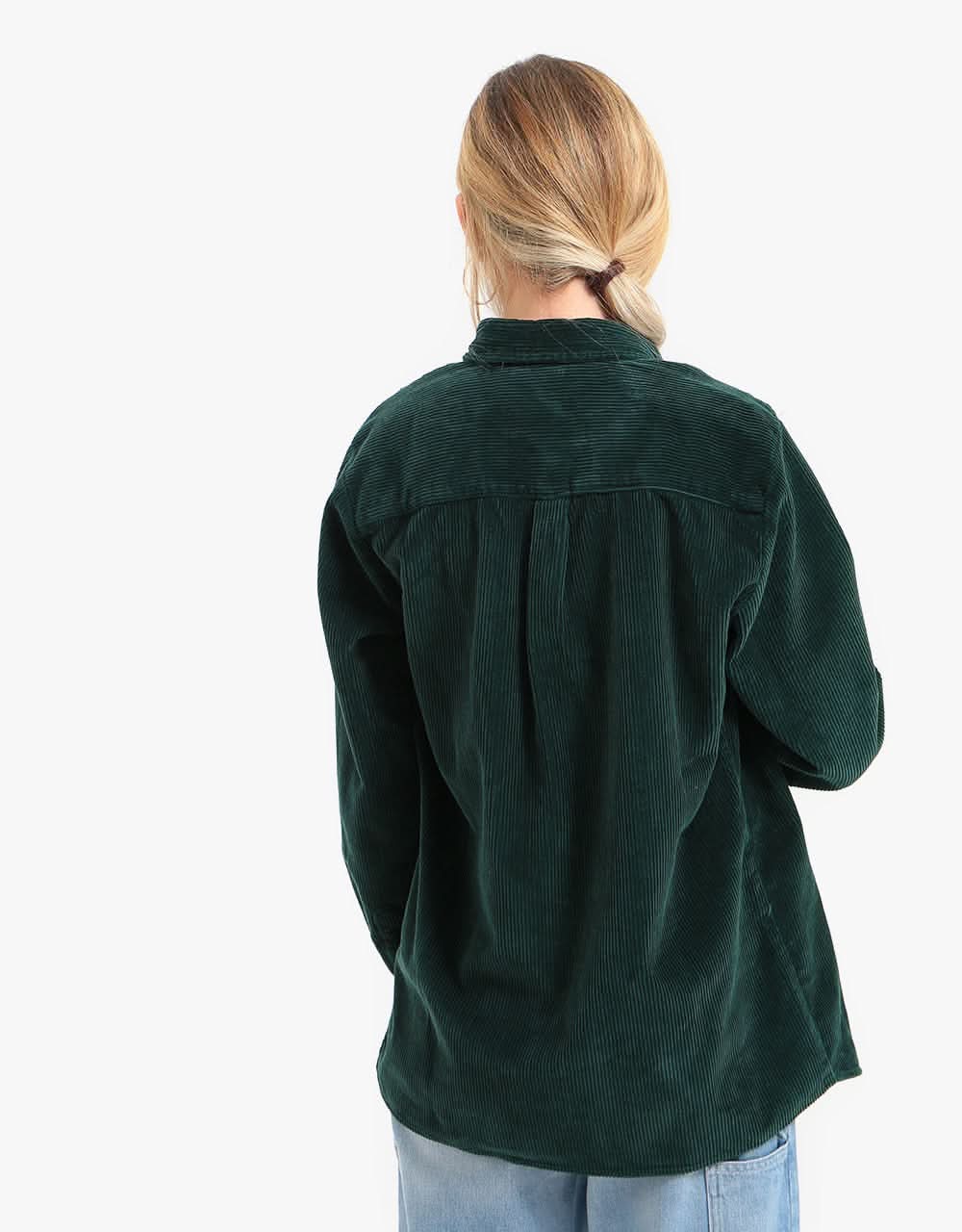Route One Big Wale Cord Shirt - Forest Green - Image 7