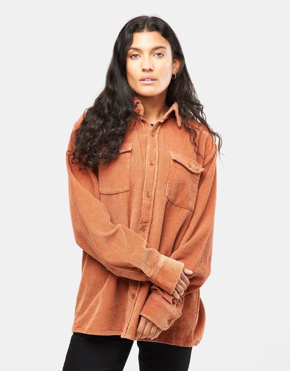 Route One Big Wale Cord Shirt - Gingerbread - Image 10