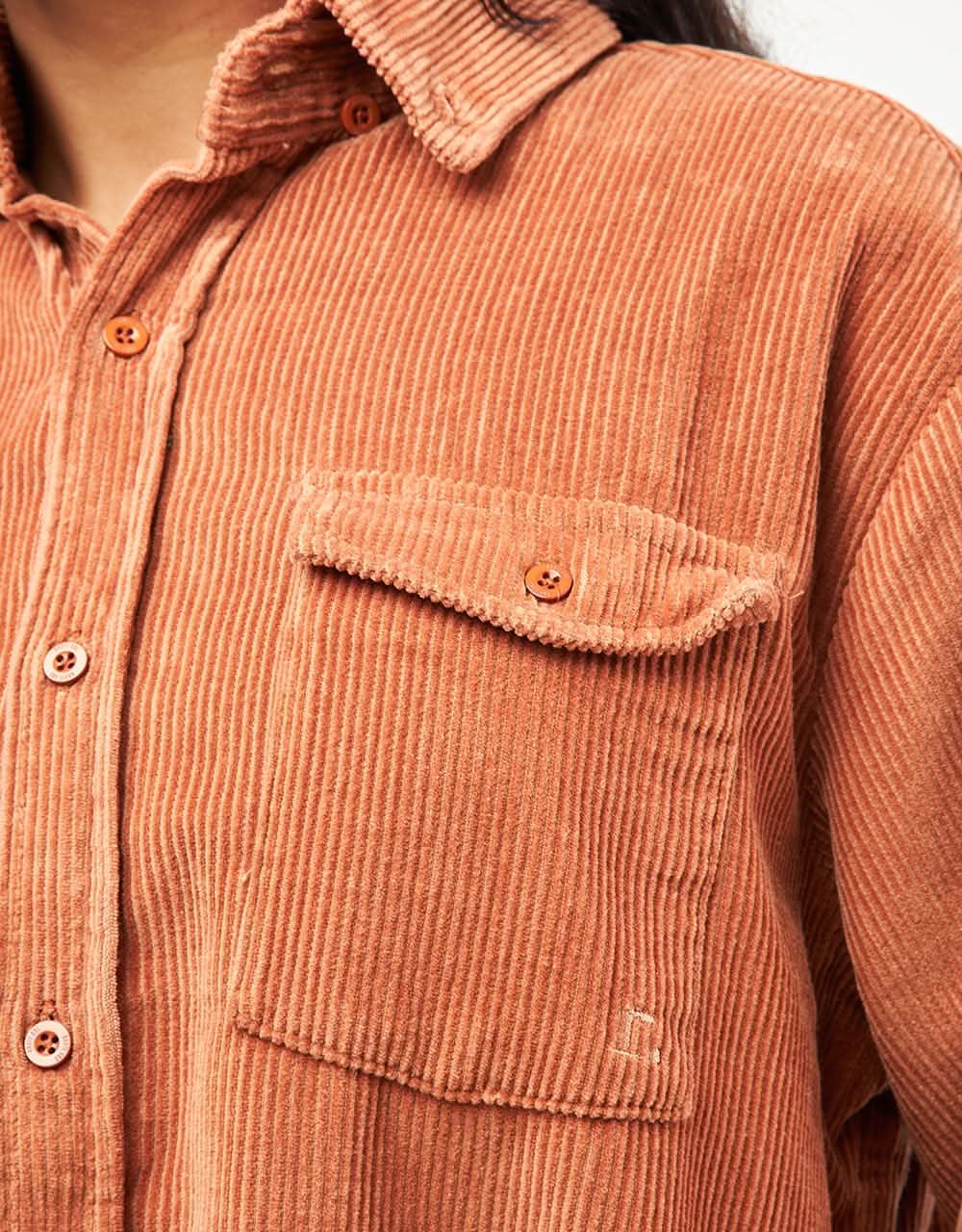 Route One Big Wale Cord Shirt - Gingerbread - Image 13
