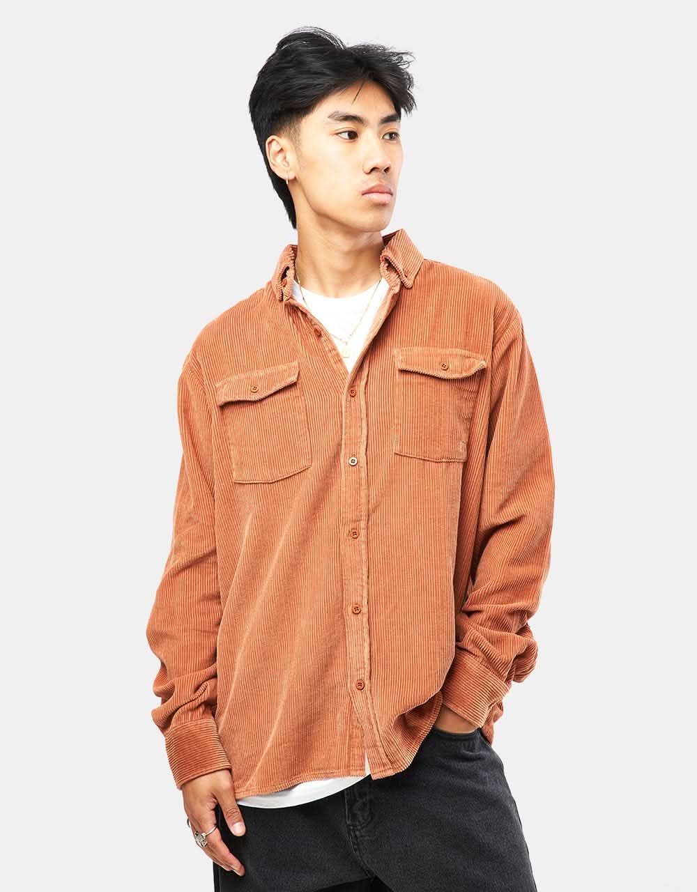 Route One Big Wale Cord Shirt - Gingerbread - Image 2