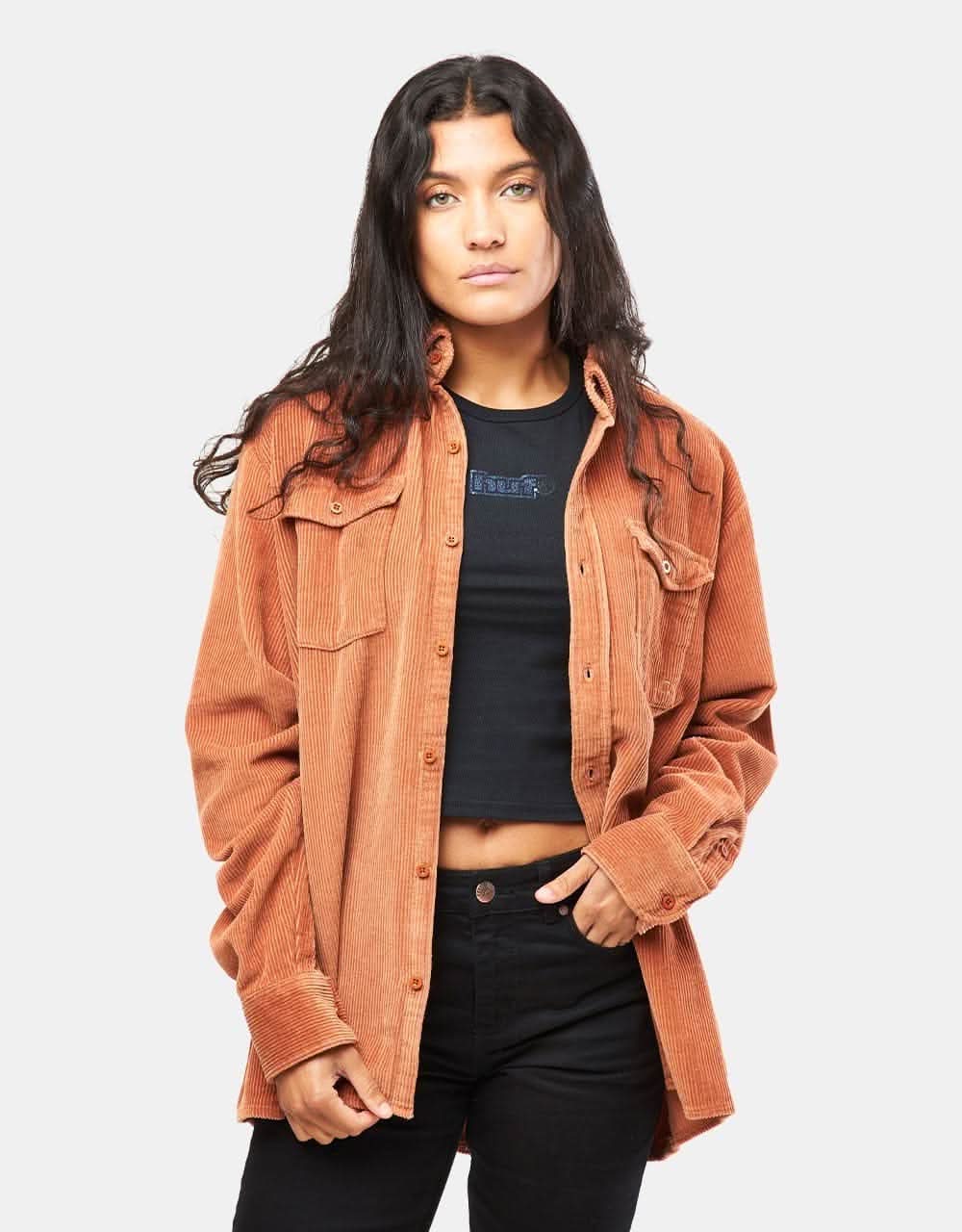 Route One Big Wale Cord Shirt - Gingerbread - Image 8