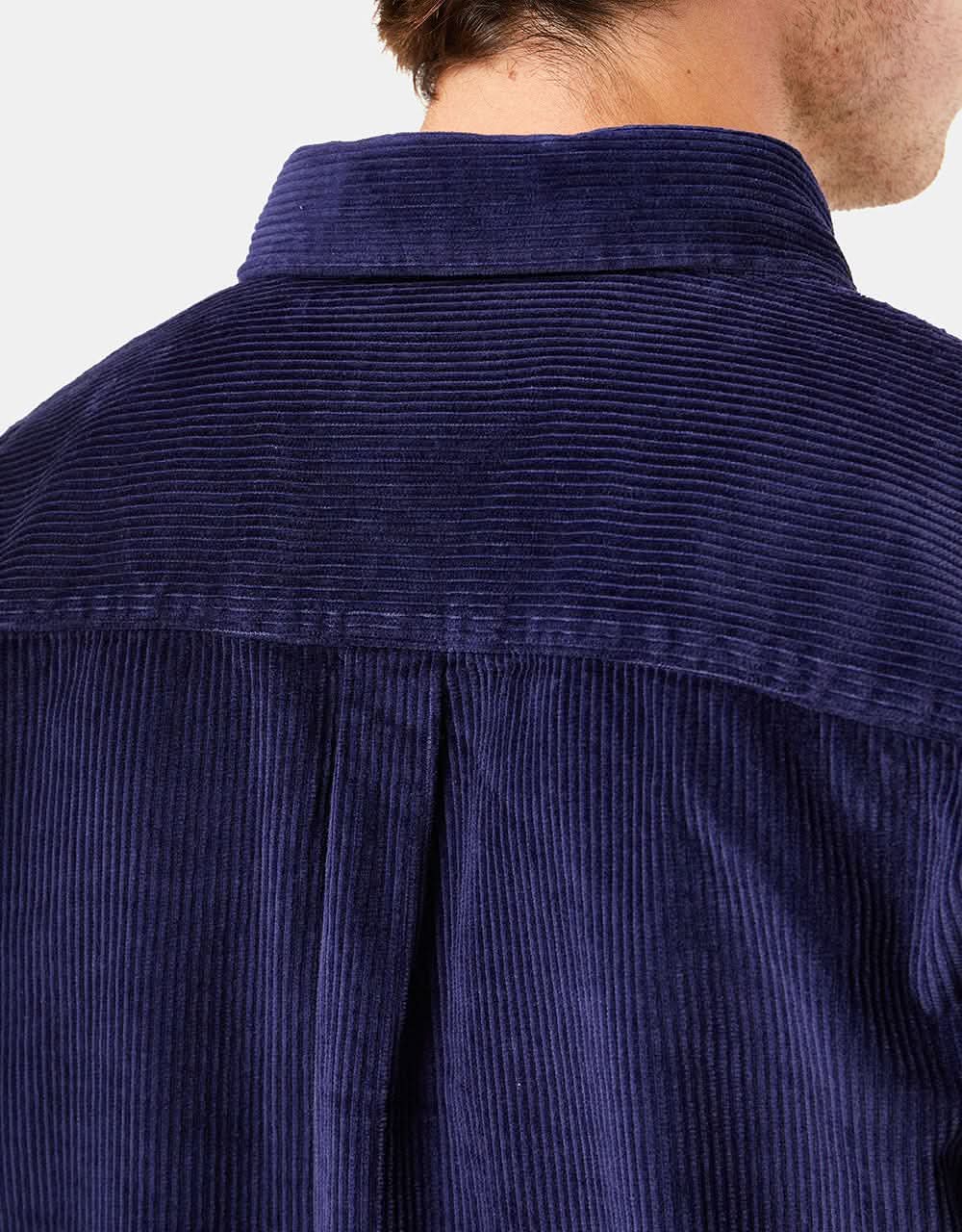 Route One Big Wale Cord Shirt - Navy - Image 5