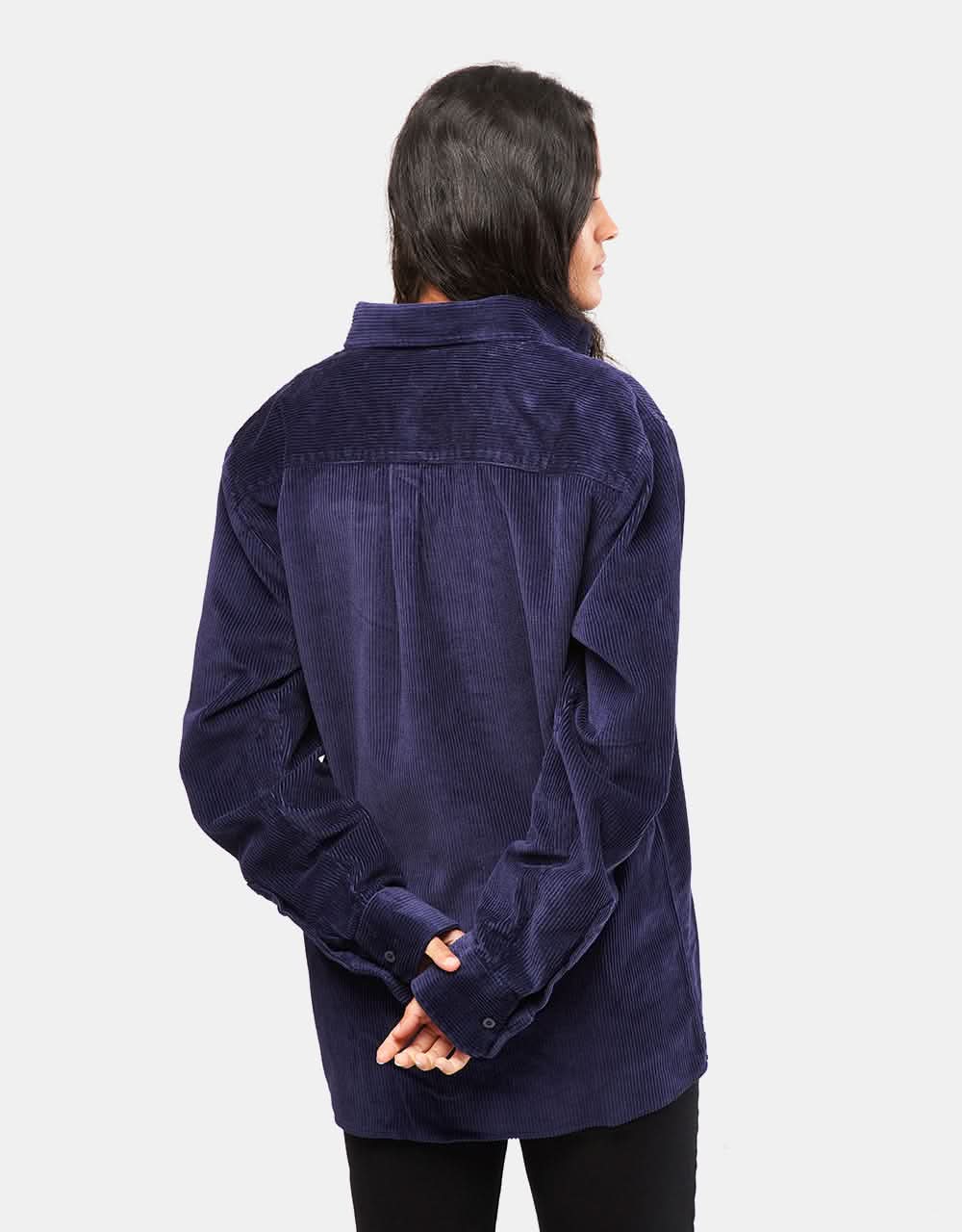Route One Big Wale Cord Shirt - Navy - Image 8