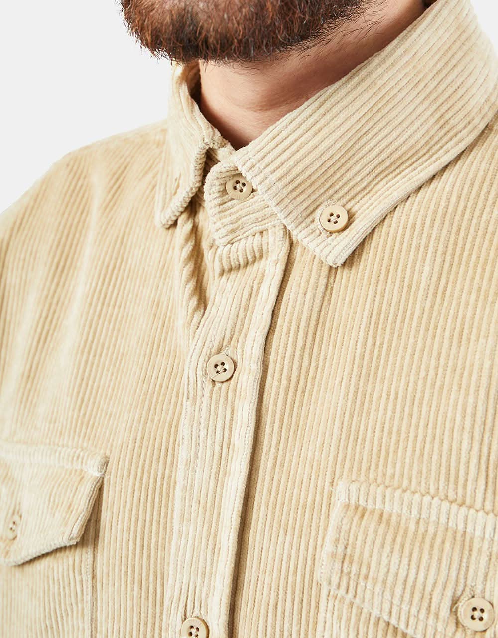 Route One Big Wale Cord Shirt - Stone - Image 3