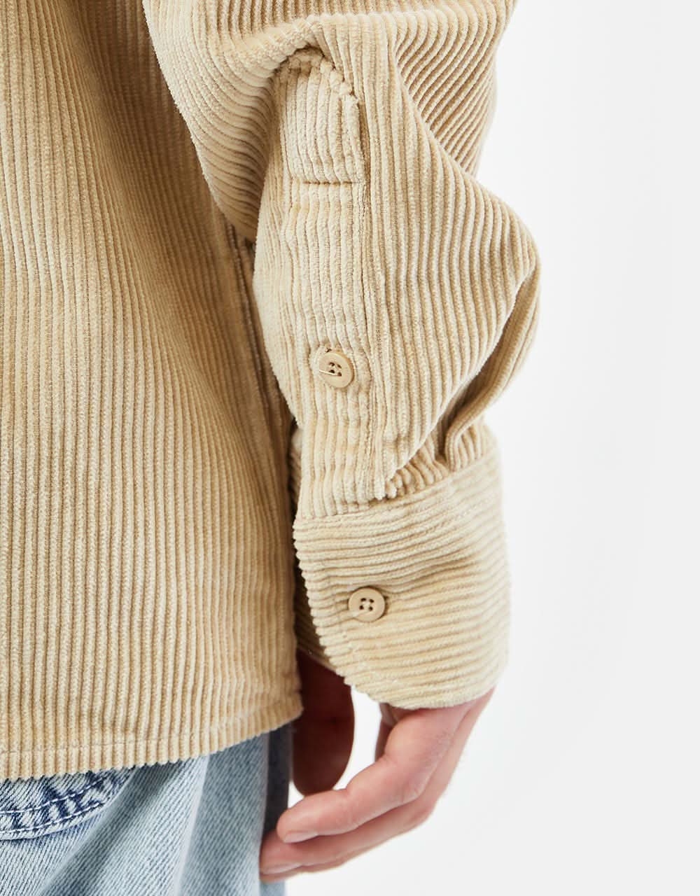Route One Big Wale Cord Shirt - Stone - Image 5