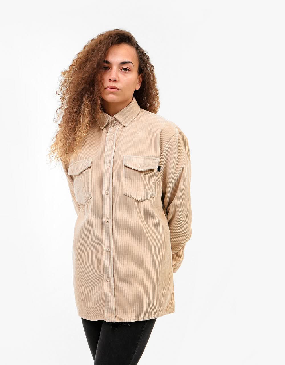 Route One Big Wale Cord Shirt - Stone - Image 6