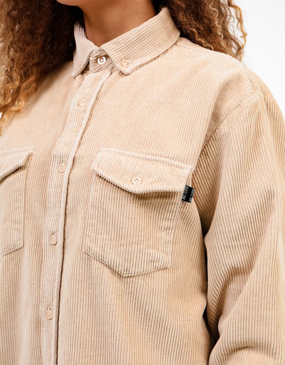 Route One Big Wale Cord Shirt - Stone - Image 7