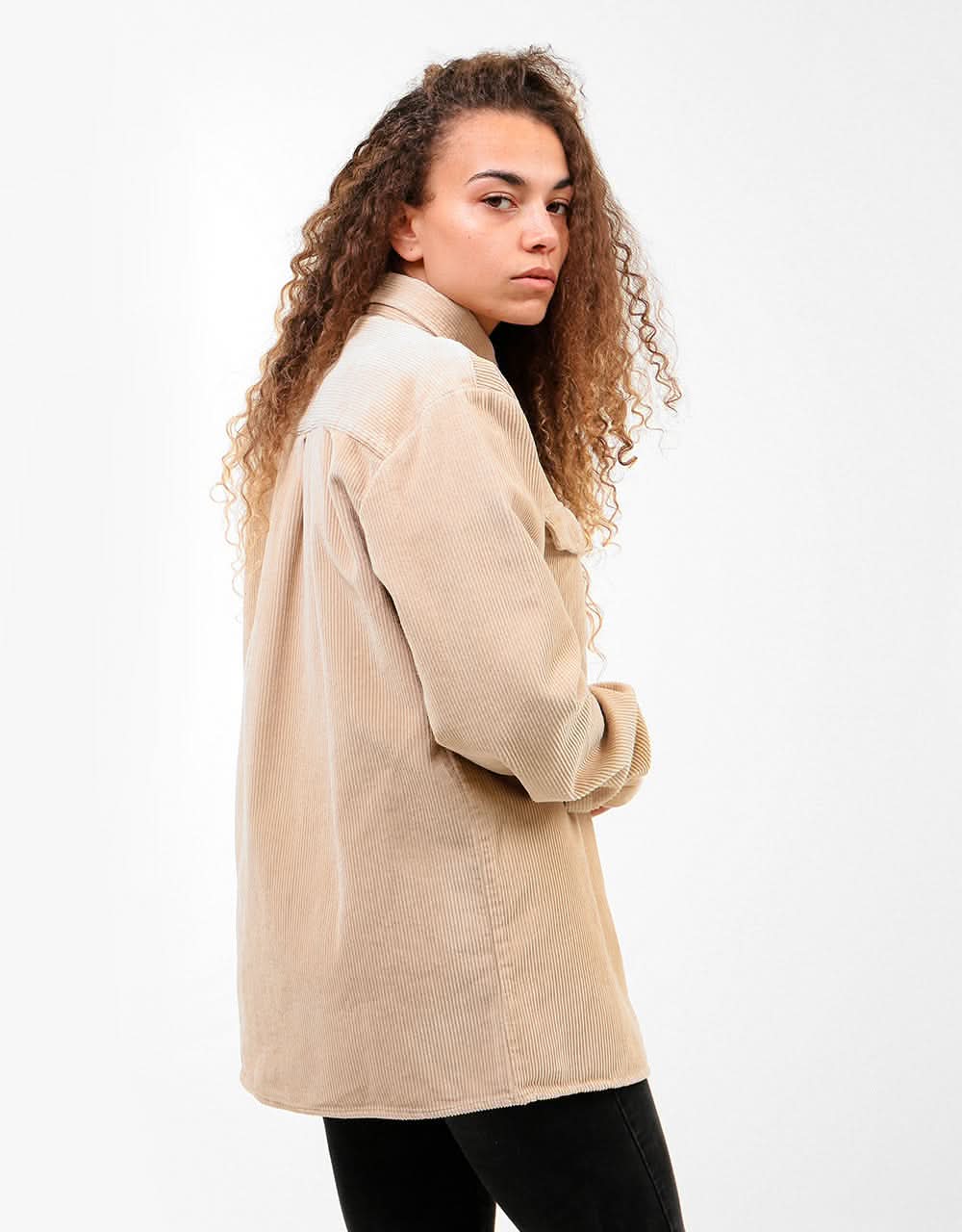 Route One Big Wale Cord Shirt - Stone - Image 9