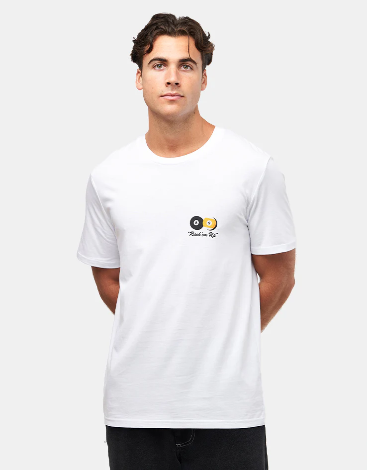 Route One Billiards Organic T-Shirt - White - Image 2