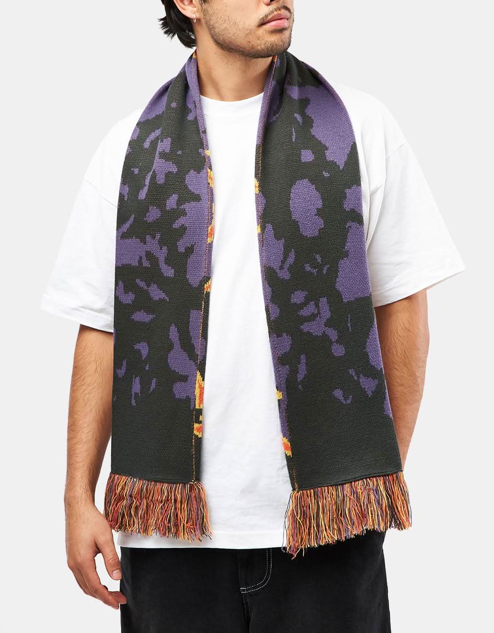 Route One Blades Scarf - Grape/Lobster Orange - Image 3