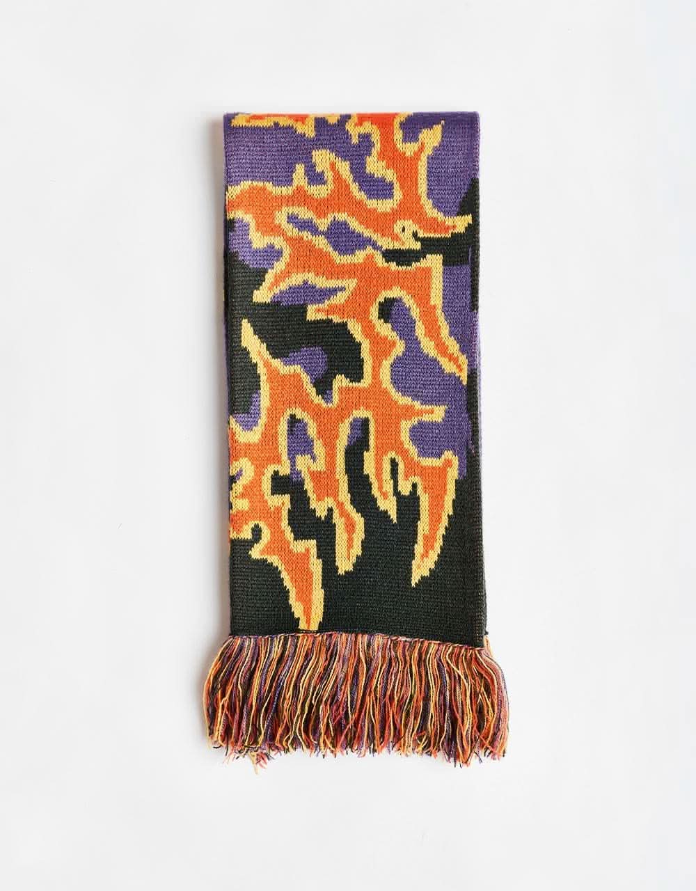 Route One Blades Scarf - Grape/Lobster Orange - Image 4