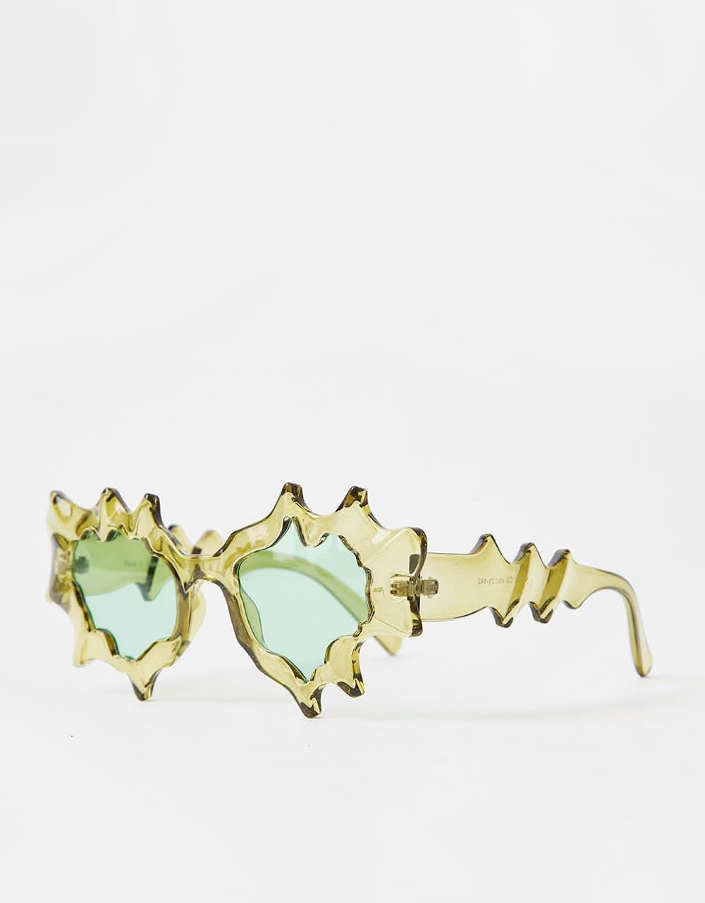 Route One Blaze Sunglasses - Clear Green/Green Lens - Image 2