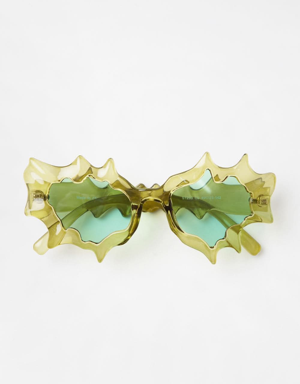 Route One Blaze Sunglasses - Clear Green/Green Lens - Image 5
