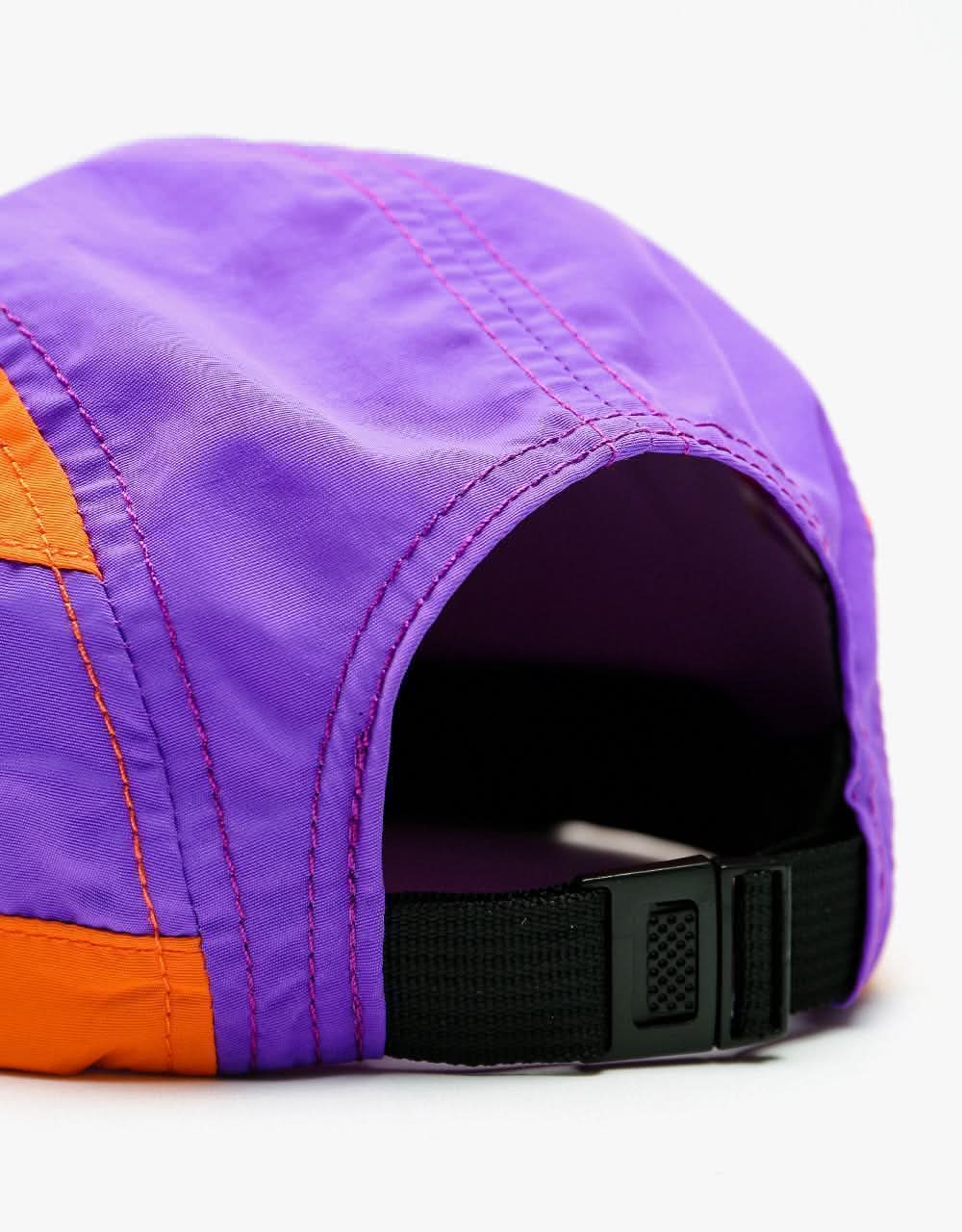 Route One Blocked 5 Panel Cap - Lavender/White/Blazing Orange - Image 5