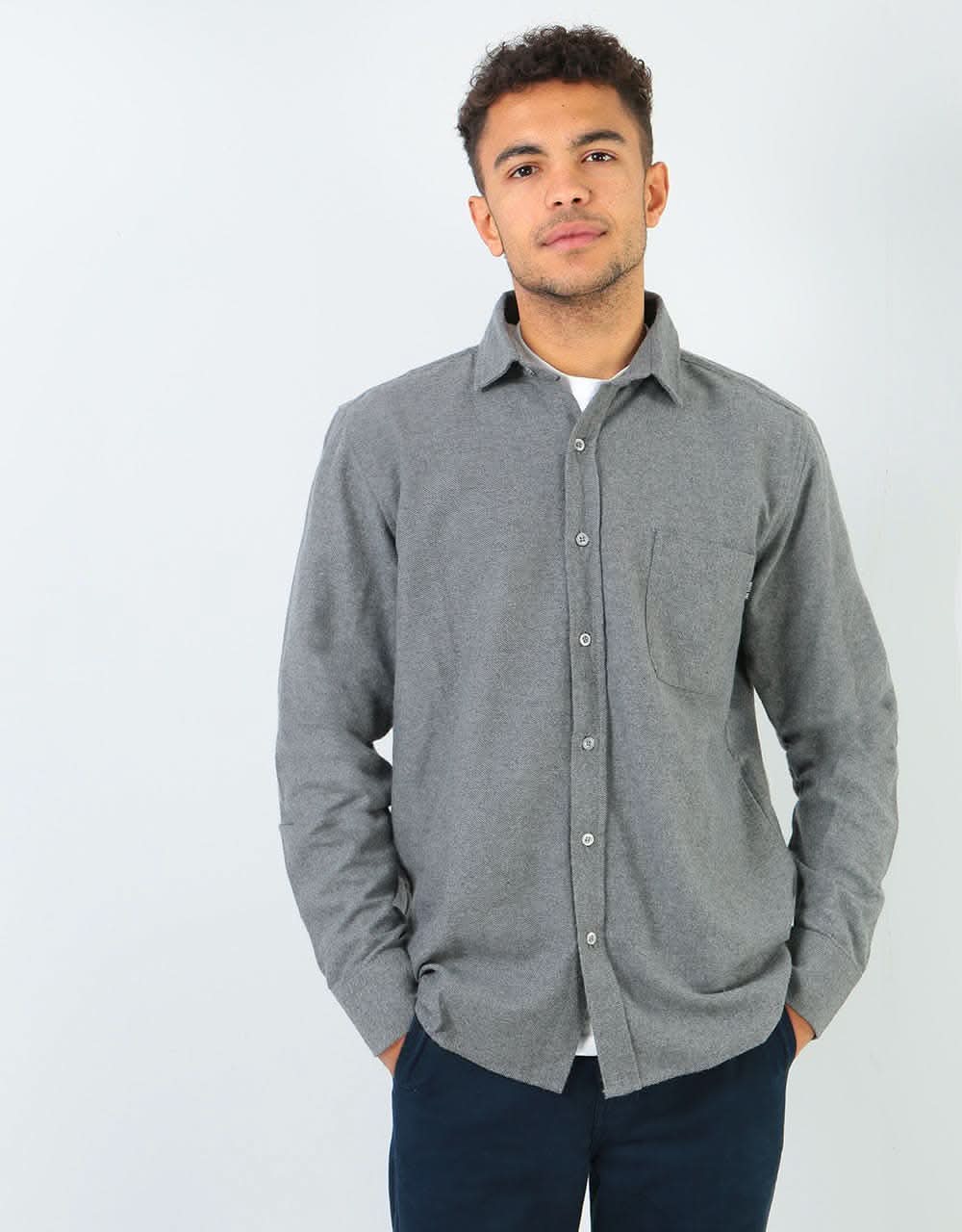 Route One Blocked Flannel Shirt - Fog