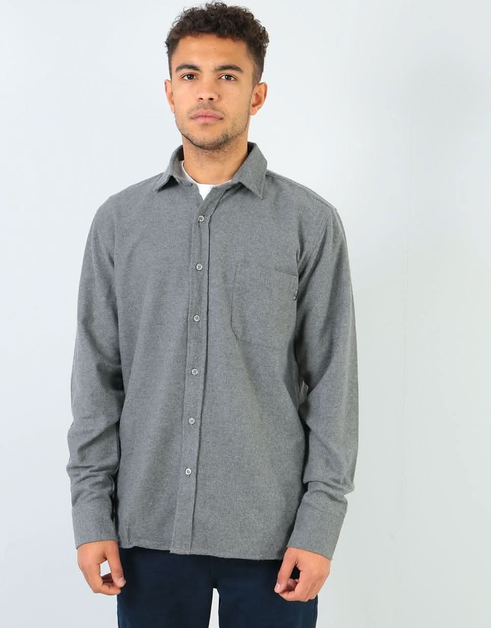 Route One Blocked Flannel Shirt - Fog - Image 6
