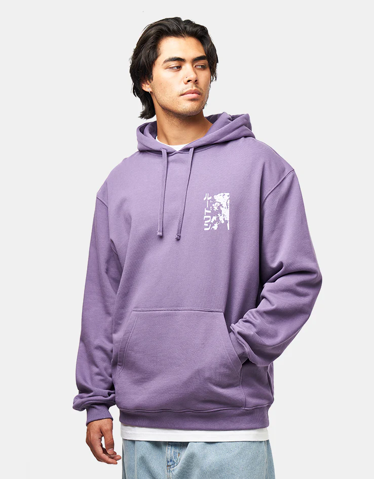 Route One Blossoms Heavyweight Hoodie - Grape - Image 2