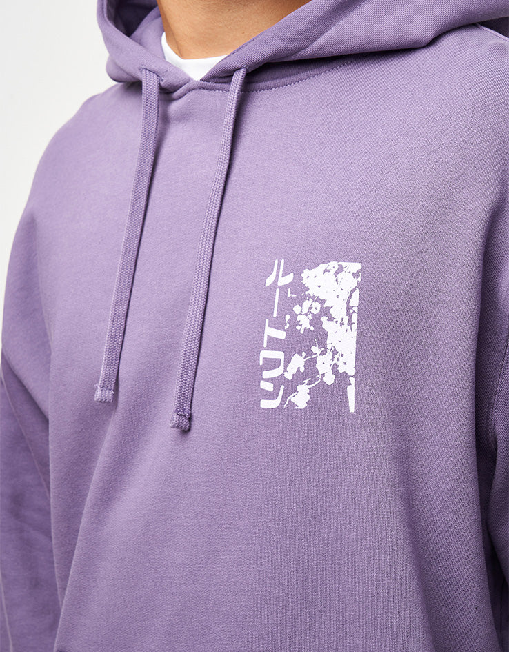 Route One Blossoms Heavyweight Hoodie - Grape - Image 4