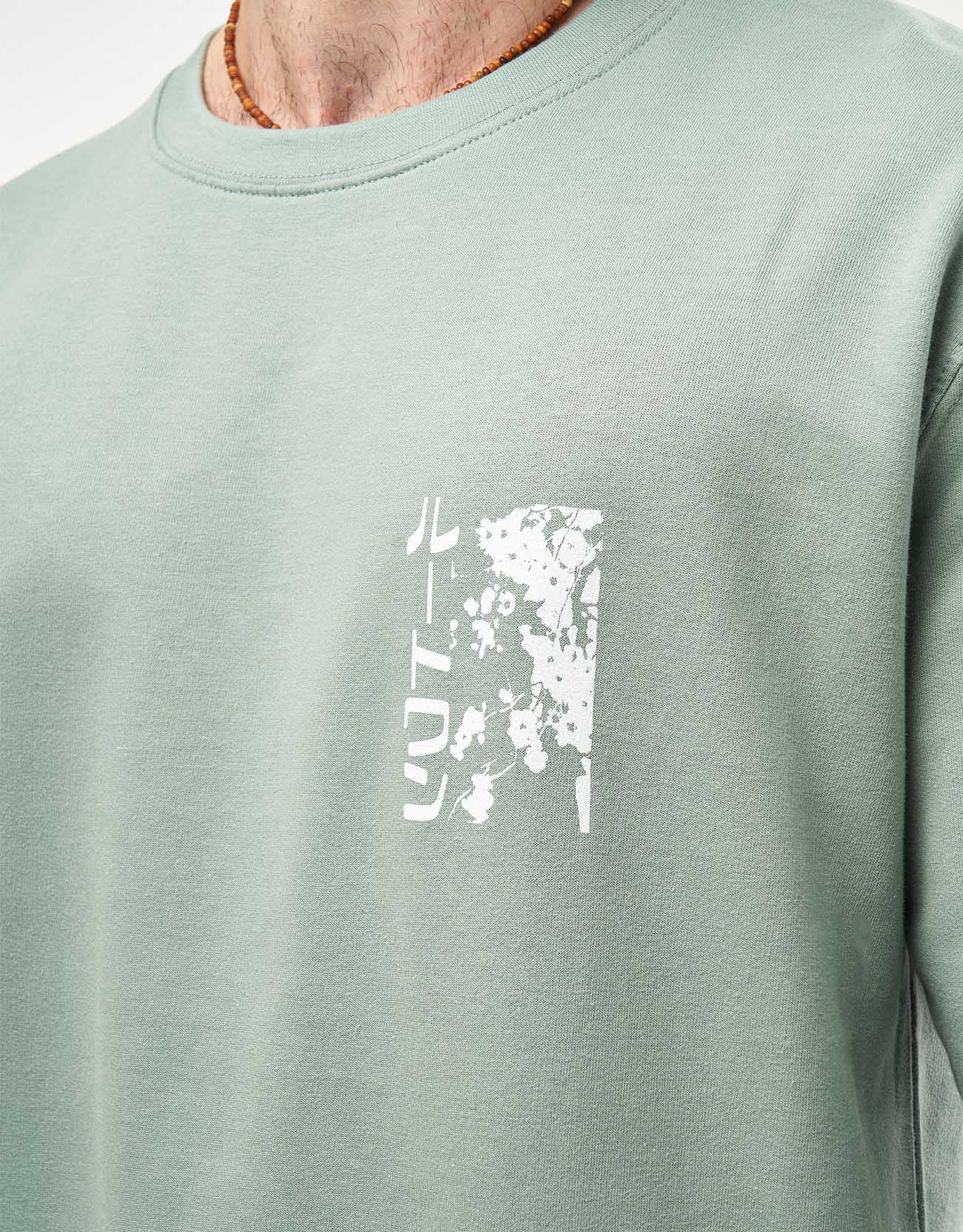 Route One Blossoms Sweatshirt - Dusty Green - Image 2