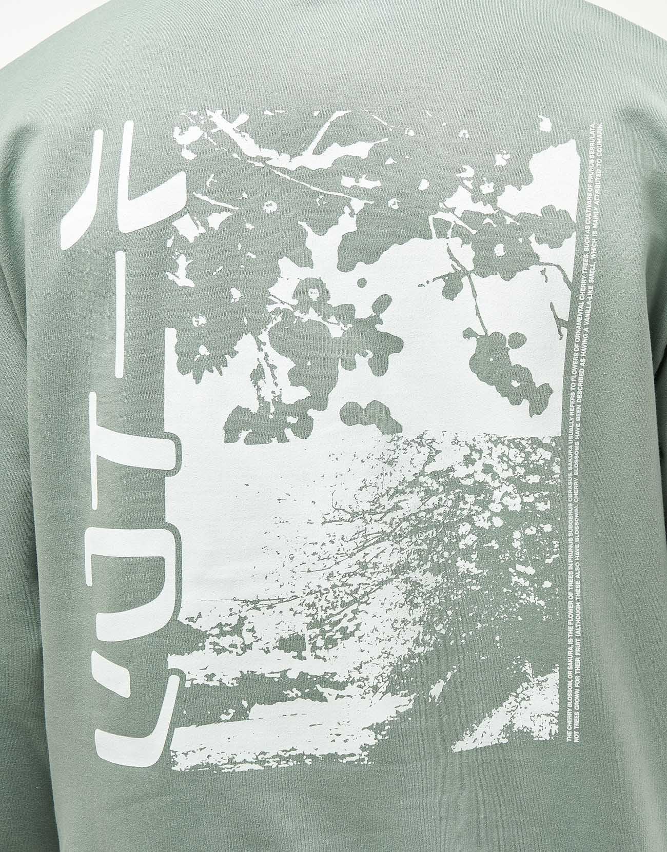 Route One Blossoms Sweatshirt - Dusty Green - Image 4