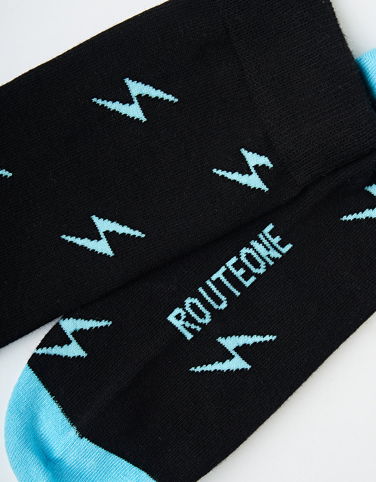 Route One Bolt Socks - Black - Image 4