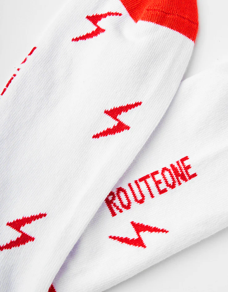 Route One Bolt Socks - White - Image 4