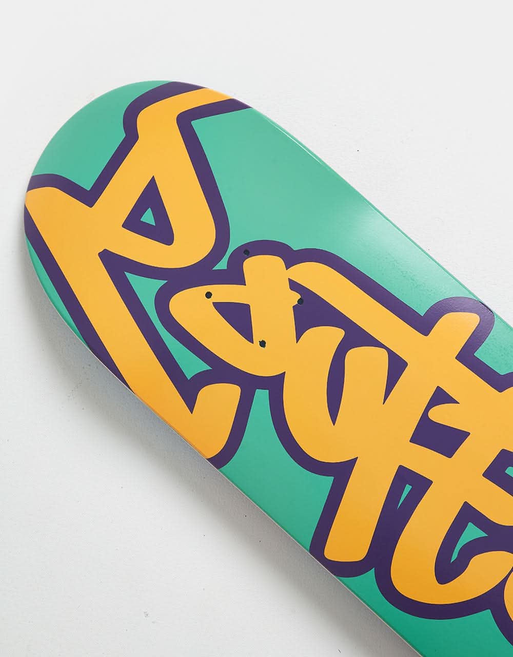 Route One Bricks Tag Skateboard Deck - Green/Orange - Image 4