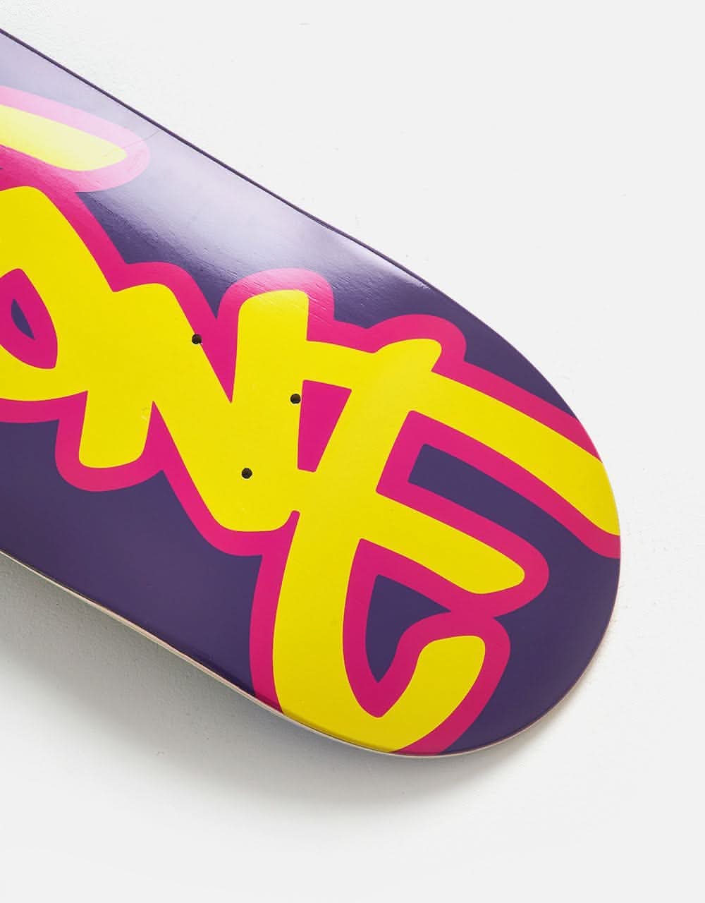 Route One Bricks Tag Skateboard Deck - Purple/Yellow - Image 3