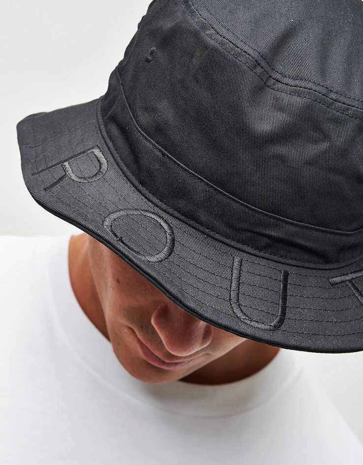 Route One Brimmed Bucket Hat - Black - Image 2