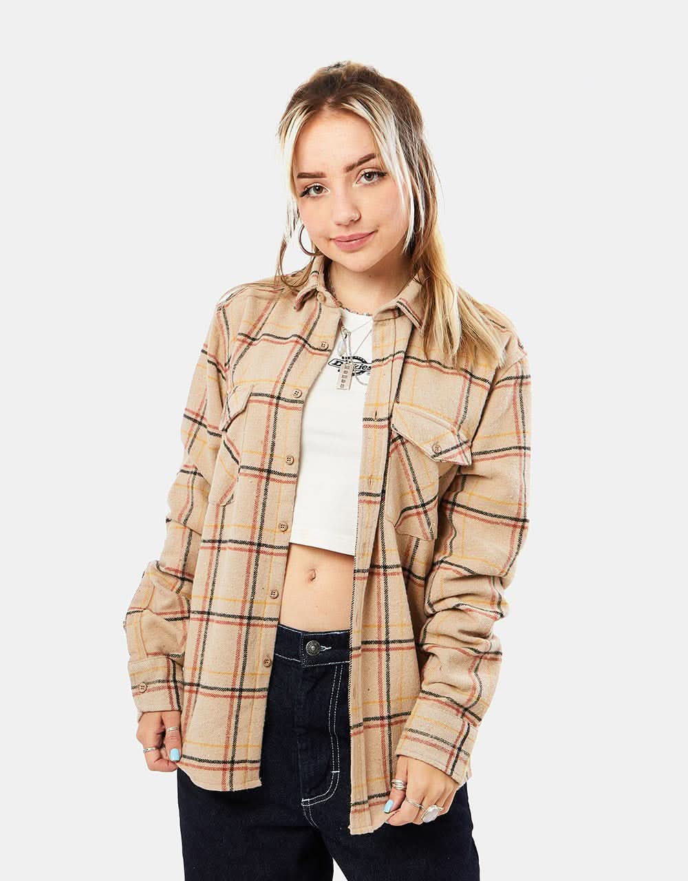 Route One Brockway Flannel Shirt - Sand - Image 6