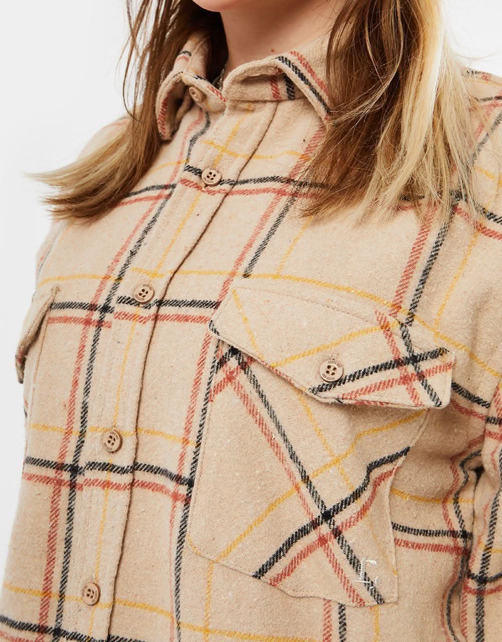 Route One Brockway Flannel Shirt - Sand - Image 7