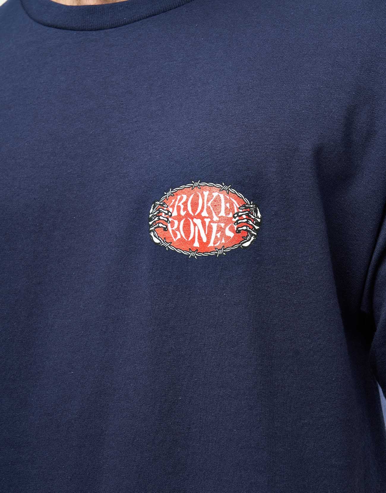 Route One Broken Bones T-Shirt - Navy - Image 2