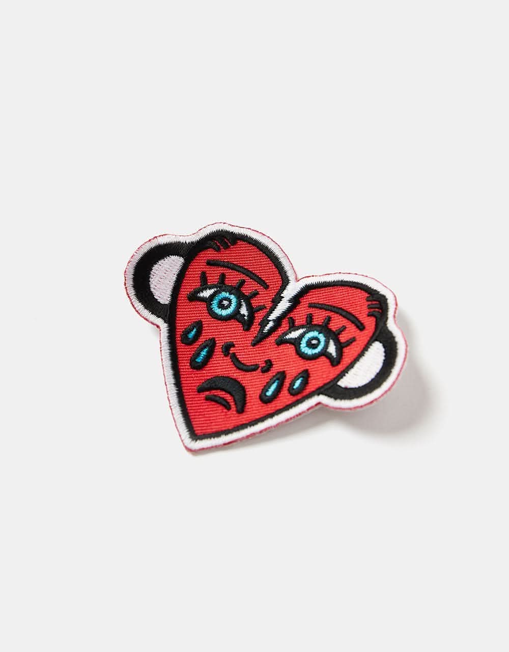 Route One Broken Heart Embroidered Patch - Red - Image 2