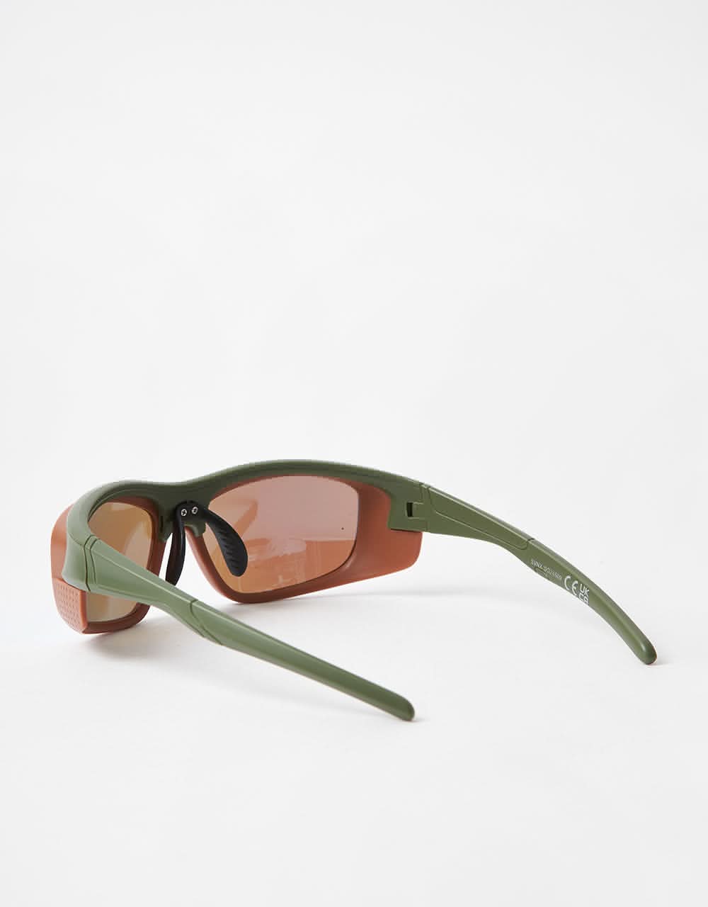Route One Buggin' Sunglasses - Green/Brown/Blue Mirror - Image 3