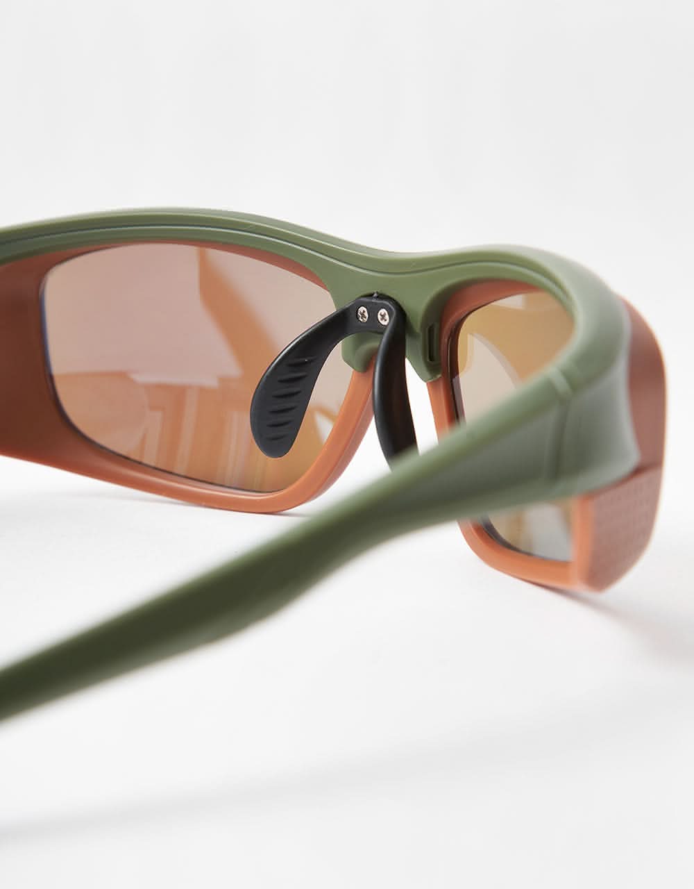 Route One Buggin' Sunglasses - Green/Brown/Blue Mirror - Image 4