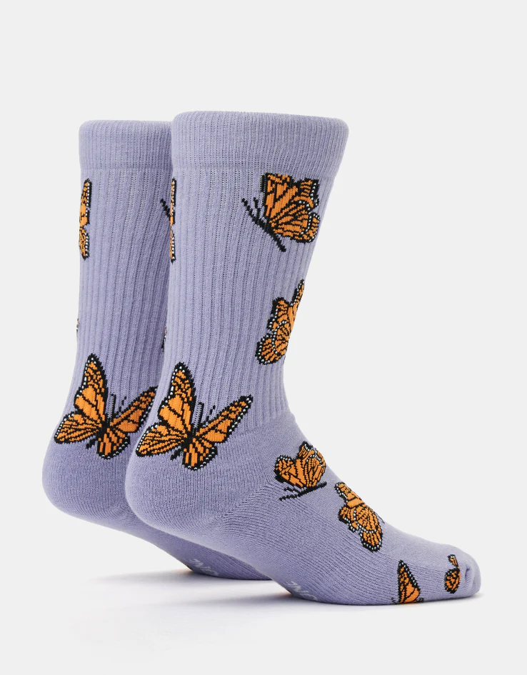 Route One Butterflies Crew Socks - Purple - Image 3