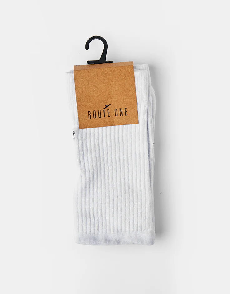 Route One Cactus Crew Socks - White - Image 2
