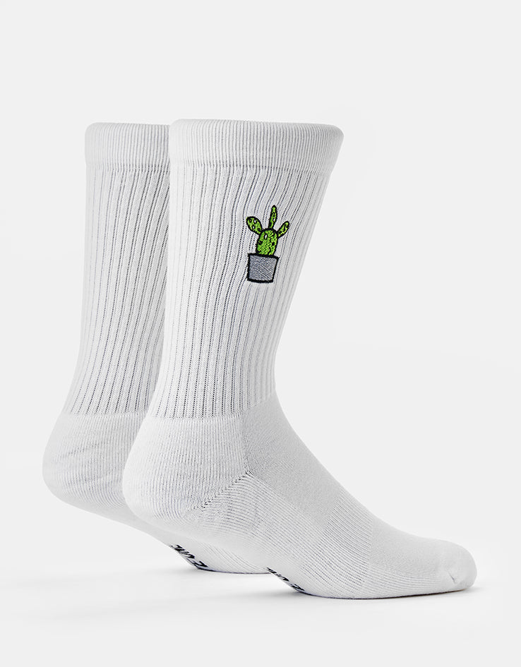 Route One Cactus Crew Socks - White - Image 4