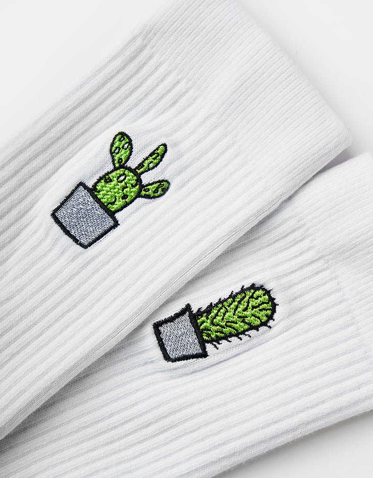 Route One Cactus Crew Socks - White - Image 5